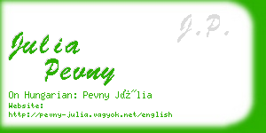 julia pevny business card